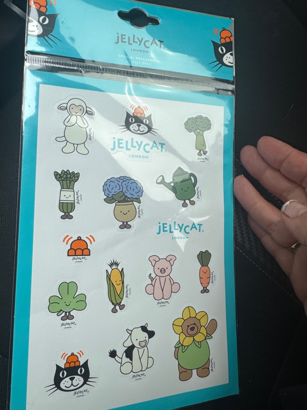 Jellycats sticker sheet